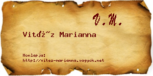 Vitéz Marianna névjegykártya